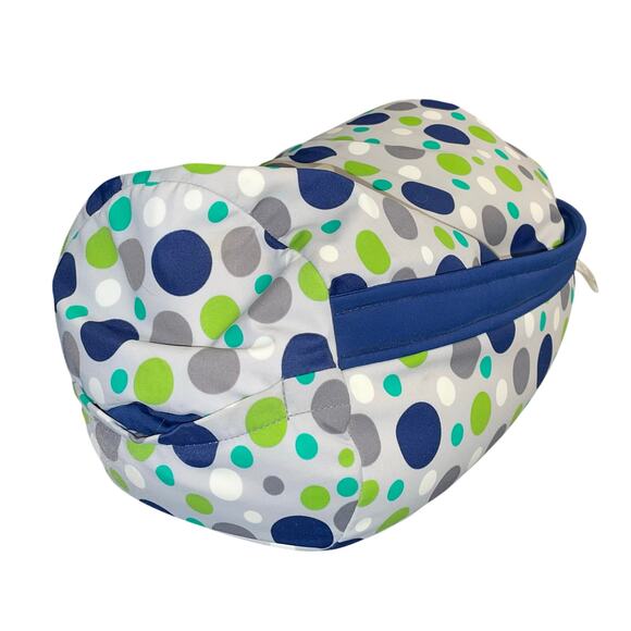 FOM Brookstone Polka Dot Tube Microbead Nylon Plush Stuffed Pillow 12" Pocket - Picture 5 of 9
